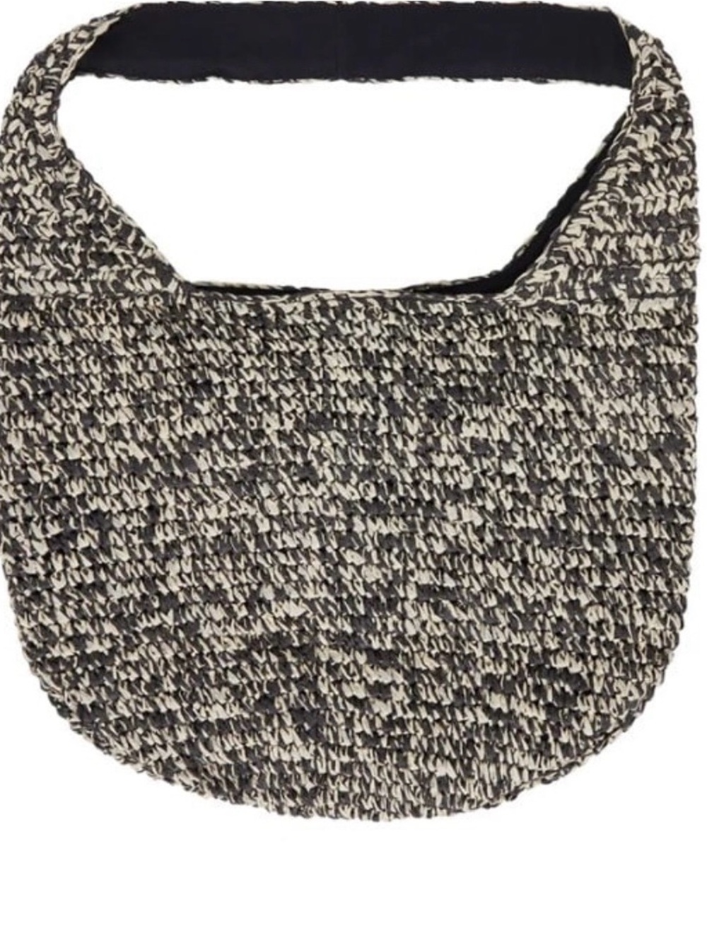 NWT Banana Republic Black & Cream Woven Tote Bag - Picture 3 of 4